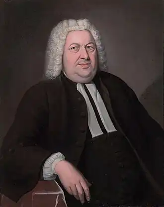Portret van Reinier Swanenburg geschilderd in 1742 door Pieter Frederik de la Croix