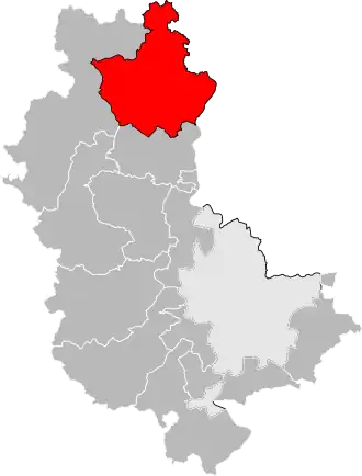 Locatie van het kanton