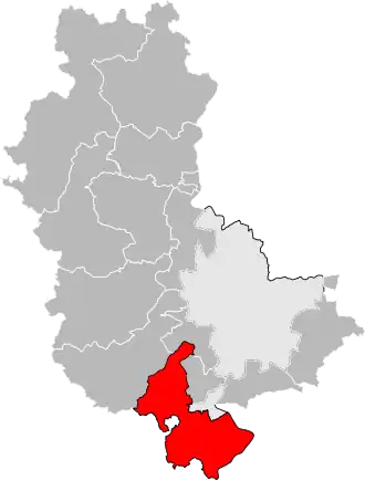 Locatie van het kanton