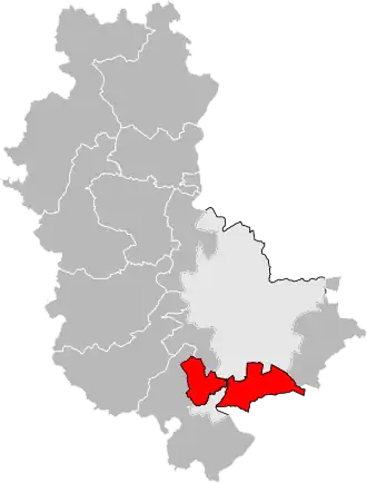 Locatie van het kanton