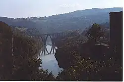 De Rhône in de défilé de l'Écluse (défilé=bergpas) bij de Zwitsers-Franse grens