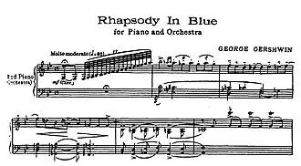 Eerste paar maten Rhapsody in Blue