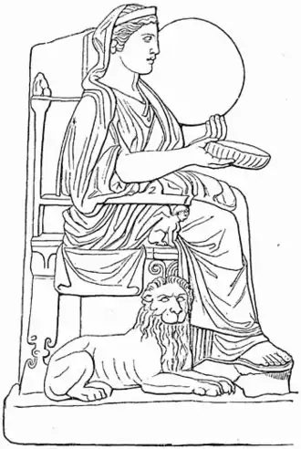 Rhea. Uit Meyers Konversations-Lexikon (1888)