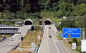 Tunnel Nollinger Berg in de A861