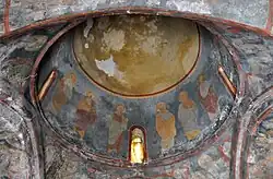 De koepel van het kloosterkerkje van Agios Nikolaos Foundoukli