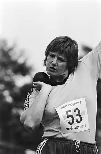 Ria Stalman bij de NK van 1983