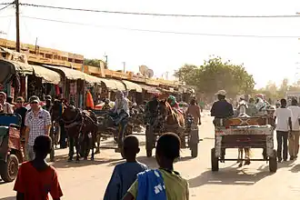 Straatbeeld in Richard Toll