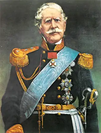 Richard Church in het uniform van een Grieks generaal