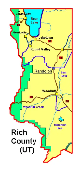 Kaart van Rich County