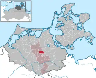 Kaart van Richtenberg (Duitsland)