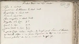 Rieckend water van mijn moeder. Recept van Constantijn Huygens, Koninklijke Bibliotheek, KA 47.