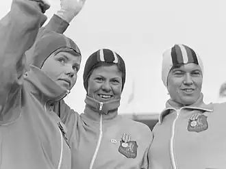 Rieneke Demming (l.), Ans Schut en Stien Kaiser (1970)