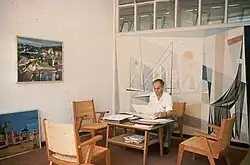 1956 Ries in zijn atelier in Bandung