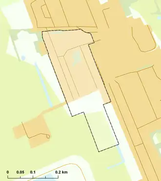 Grenzen van het oorspronkelijke beschermde gezicht in 1991