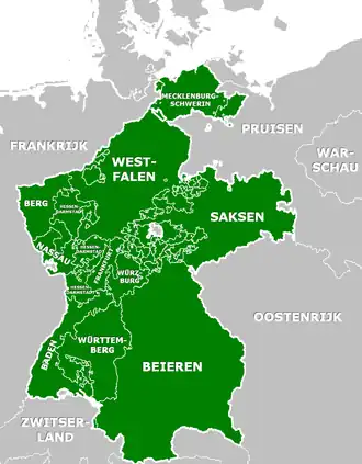 Rijnbondstaten in 1812