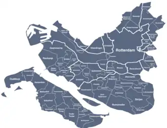 Kaart van (Groot-)Rijnmond