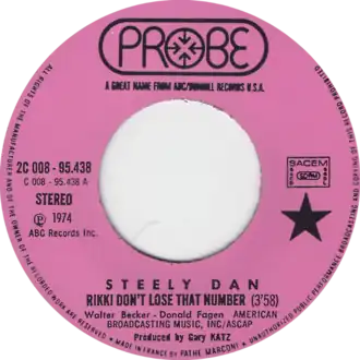 Rikki Don't Lose That Number