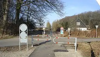 De locatie van de voormalige halte Boltinggård, 5 maart 2013