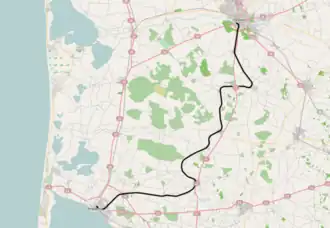 Spoorlijn Ringkøbing - Holstebro Syd op de kaart