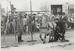 Ringsteken per arrenslee op de natuurijsbaan Nova Zembla in Spaarndam, 1986