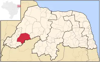Ligging van de Braziliaanse microregio Umarizal in Rio Grande do Norte
