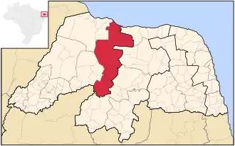 Ligging van de Braziliaanse microregio Vale do Açu in Rio Grande do Norte