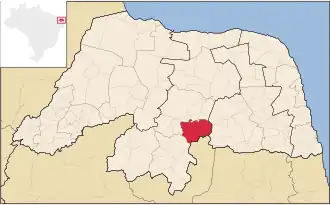 Kaart van Currais Novos