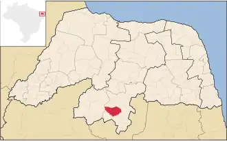 Kaart van Jardim do Seridó