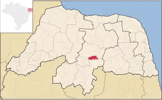 Kaart van Lagoa Nova