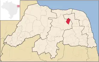 Kaart van Pedra Preta