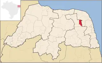 Kaart van Poço Branco