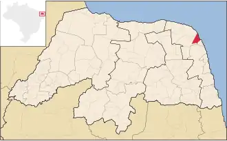 Kaart van Rio do Fogo