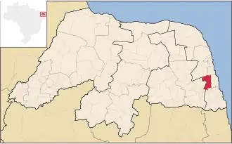 Kaart van São José de Mipibu