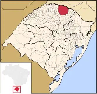 Ligging van de Braziliaanse microregio Erechim in Rio Grande do Sul
