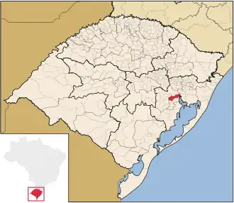 Kaart van Eldorado do Sul