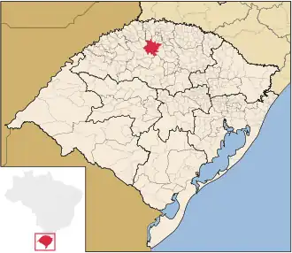 Kaart van Palmeira das Missões