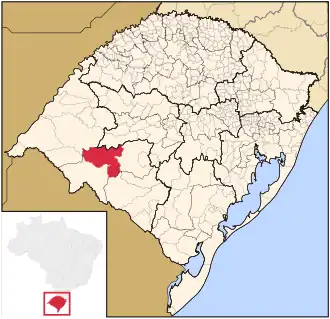 Kaart van Rosário do Sul