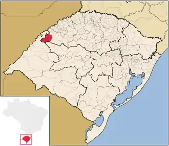 Kaart van Santo Antônio das Missões