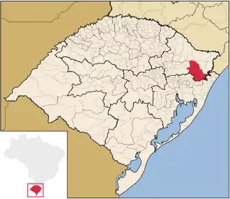 Kaart van São Francisco de Paula