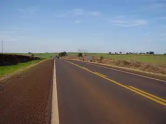 De BR-468 in Coronel Bicaco (RS)