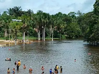 Badlocatie in gelijknamige rivier bij Rio Preto da Eva