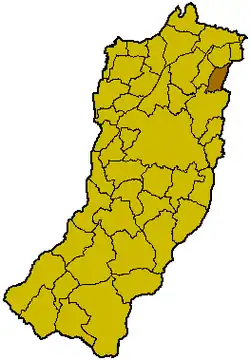 Locatie van Rio Saliceto in Reggio Emilia (RE)