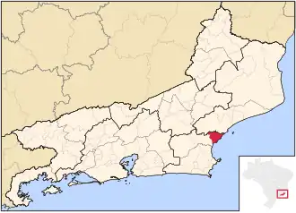 Kaart van Rio das Ostras