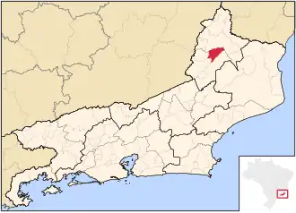 Kaart van São José de Ubá