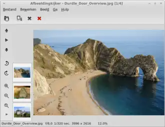 Ristretto op Linux Mint Debian Xfce