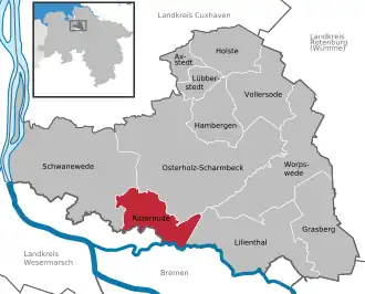 Kaart van Ritterhude