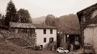 Historische afbeelding van het centrum van Rivèrenert