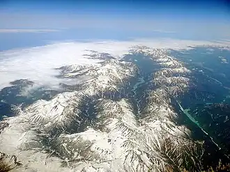 De bronnen van de rivier de Kurobe in het Hidagebergte