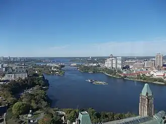 De Ottawa rivier in Ottawa