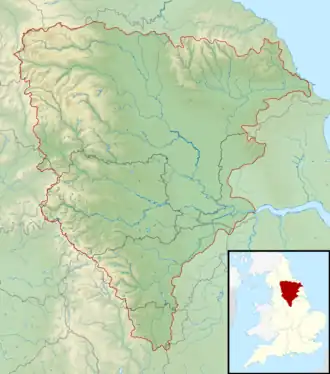 Kaart van het stroomgebied van de Ouse